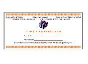 gift certificate